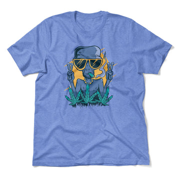 Alien Joint Men/Unisex T-Shirt in Heather Columbia Blue color